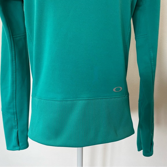 Oakley Funnelneck Hooded Sweatshirt Hoodie Womens Size Medium Teal - Picture 2 of 7